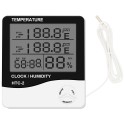 Digital termometer, hygrometer og ur
