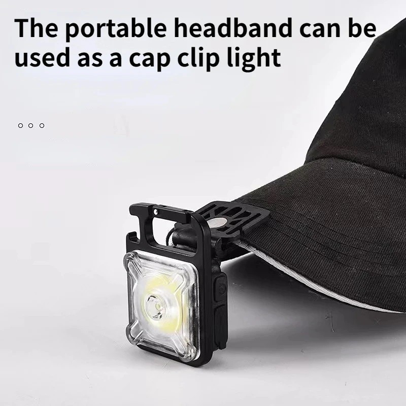 LED COB-kepslampa – Klippbar lampa för keps, pannband och hatt
