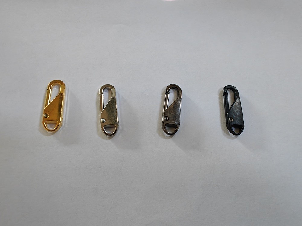 Blixtlåsreparationssats / 4 blixtlåsflikar i metall eller plast