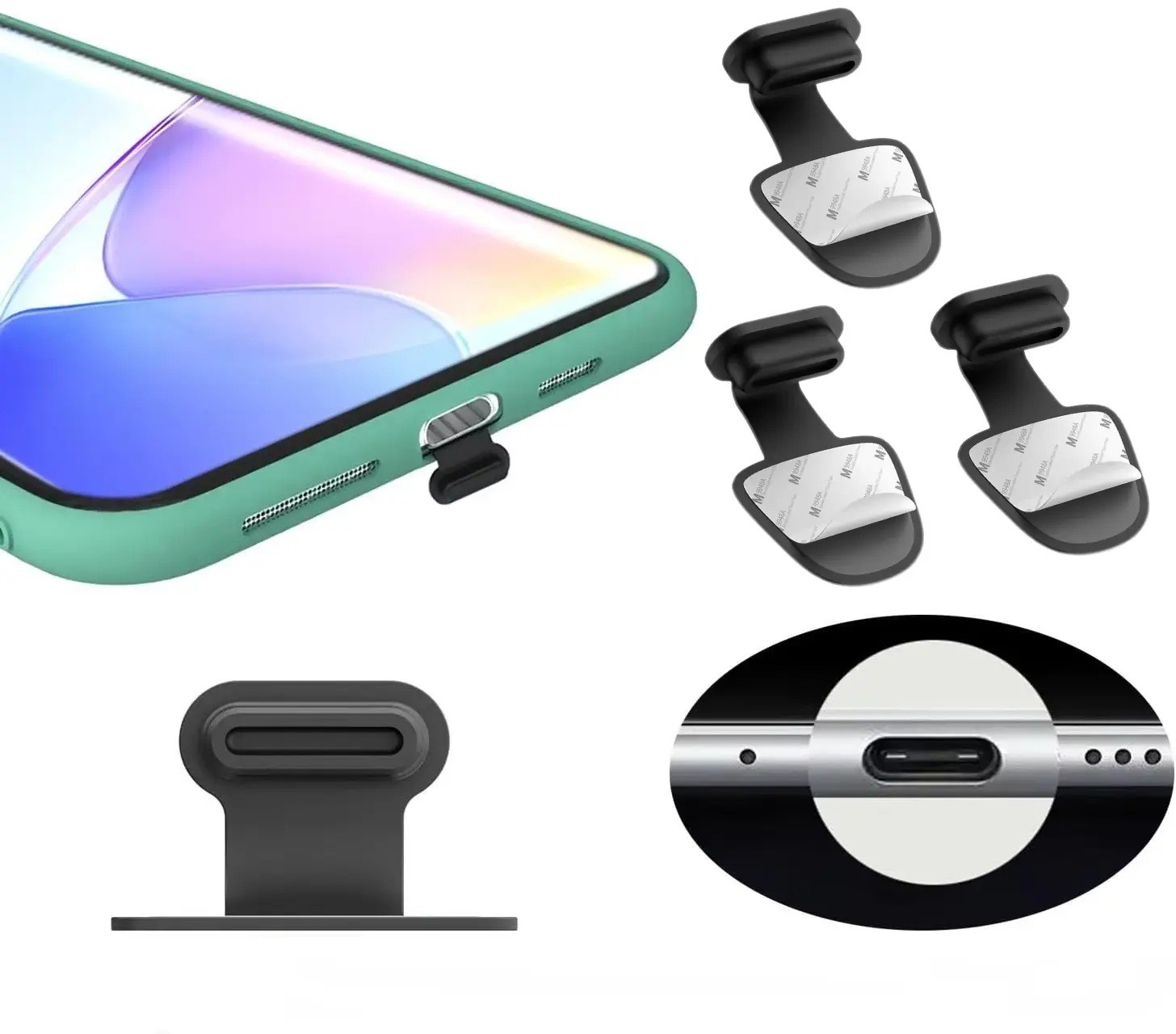 Dammskydd för laddningsport för mobiltelefon