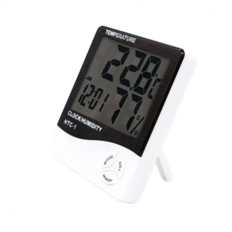 Termometer, hygrometer og ur